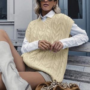 Cream Sweater Vest